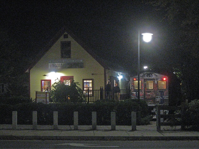 Bedford Freight House and RDC 6211 at night