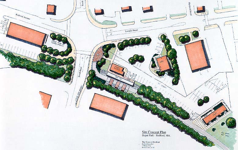 Bedford Depot Park schematic drawing