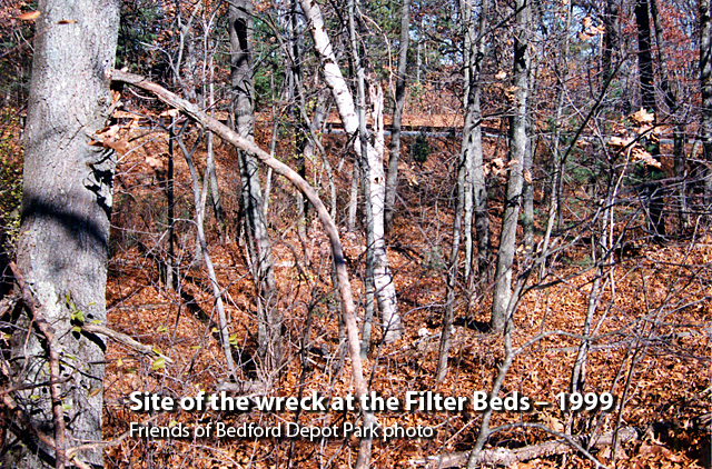 site of the wreck at the Filter Beds in 1999