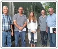 Left to right:  vice president William Deen, director at-large Joseph Impellizeri, clerk Michele Herron, director at-large Jeffrey Lucas, and treasurer Walter Weinfurt  (president Jim Shea in next photo)